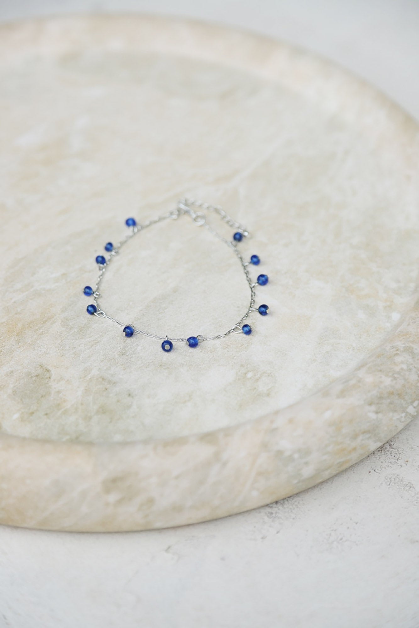 Blue Cora Anklet