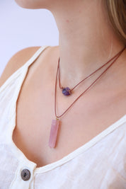 Mystic Two Stone Necklace