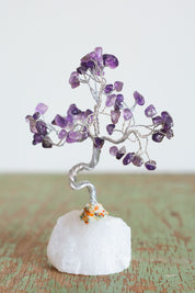 Amethyst Silver Medium Crystal Tree