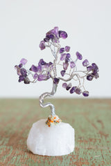 Amethyst Silver Medium Crystal Tree