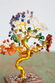 Chakra Gold Crystal Tree