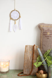 White Tassel Leaf Wall Hanging
