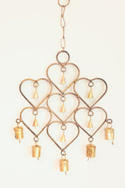 Gold Heart Bell Hanging