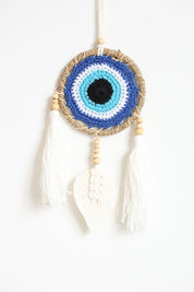 Blue Tassel Leaf Wall Hanging