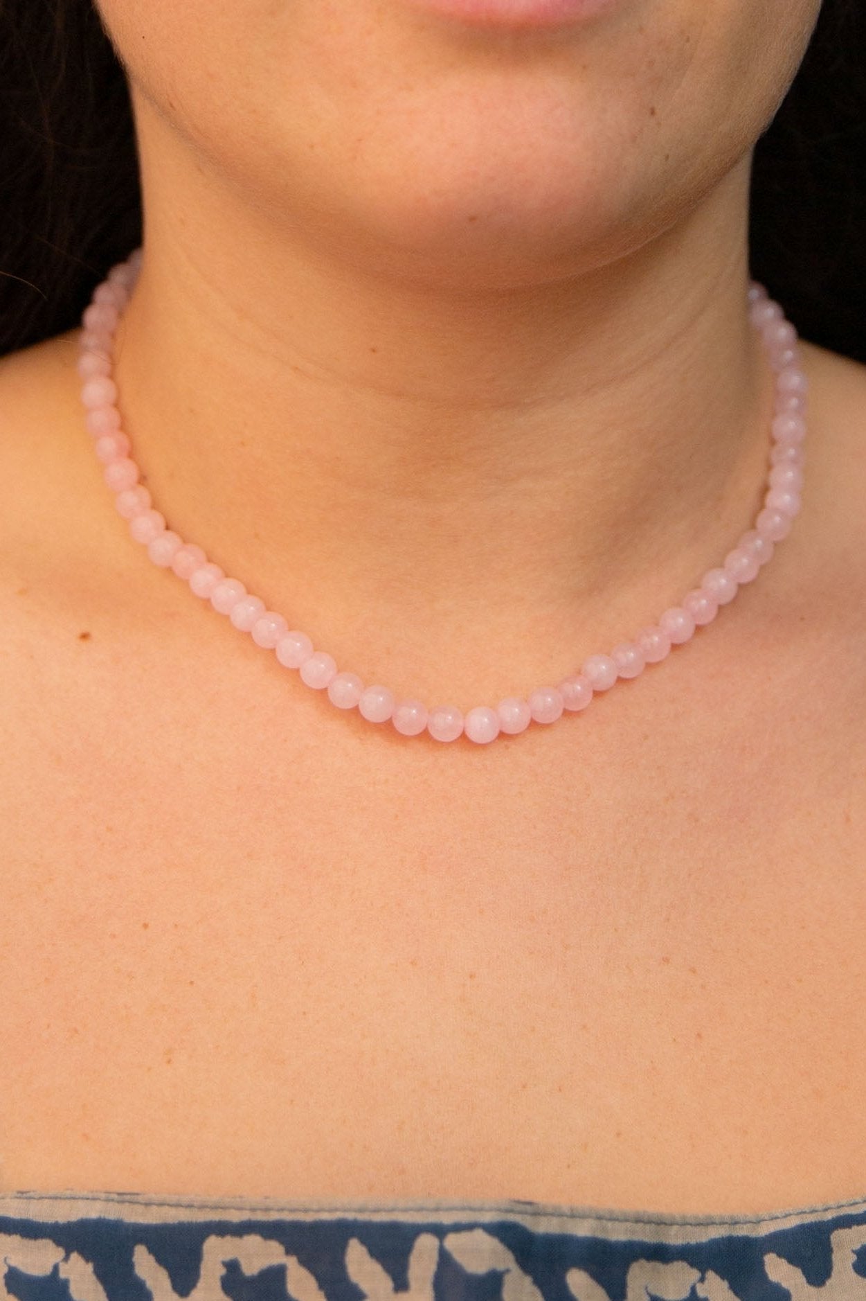 Rose Quartz Beaded Necklace