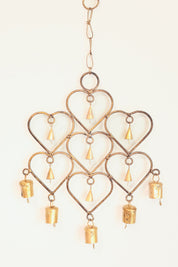 Gold Heart Bell Hanging