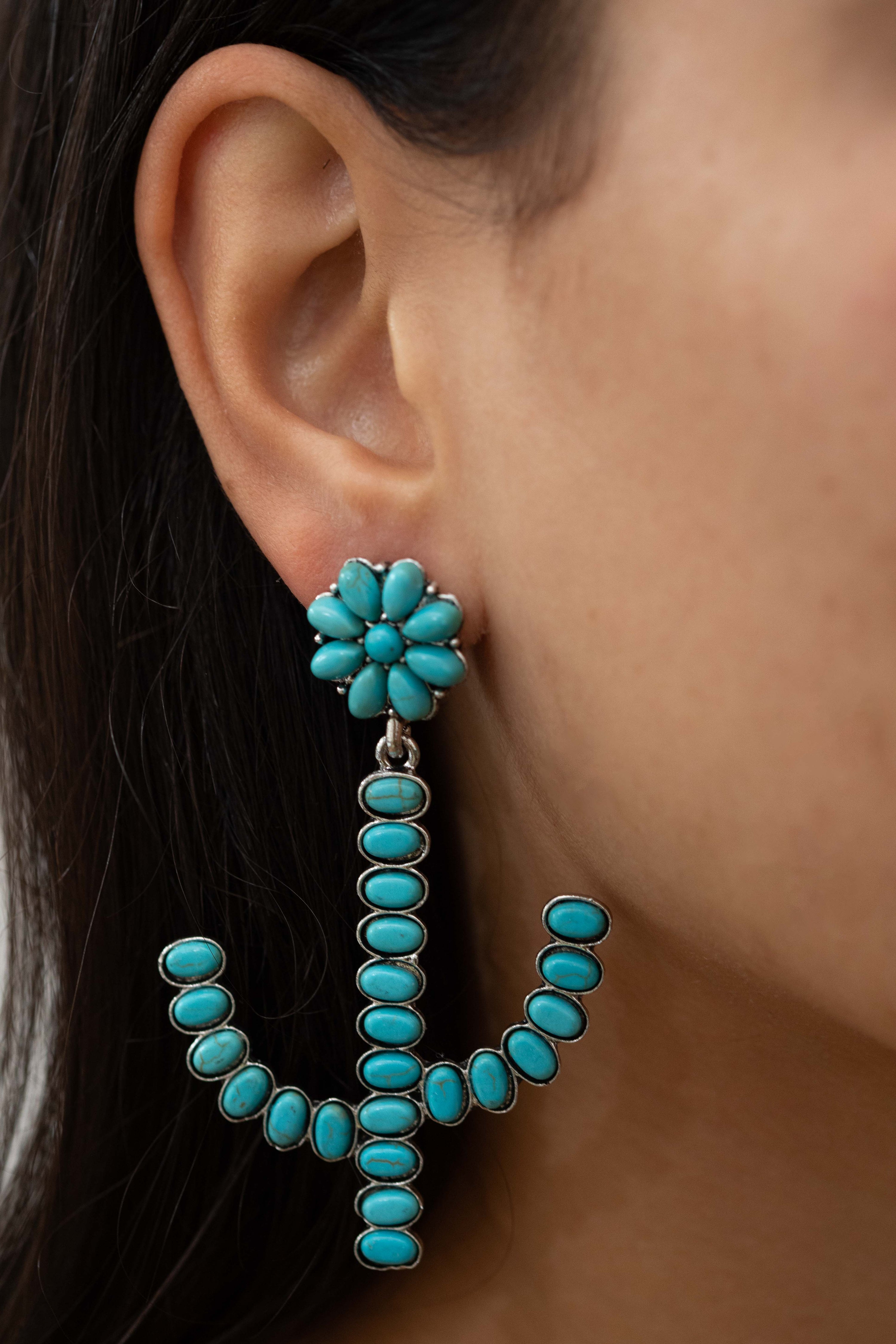 Cactus stone Earrings