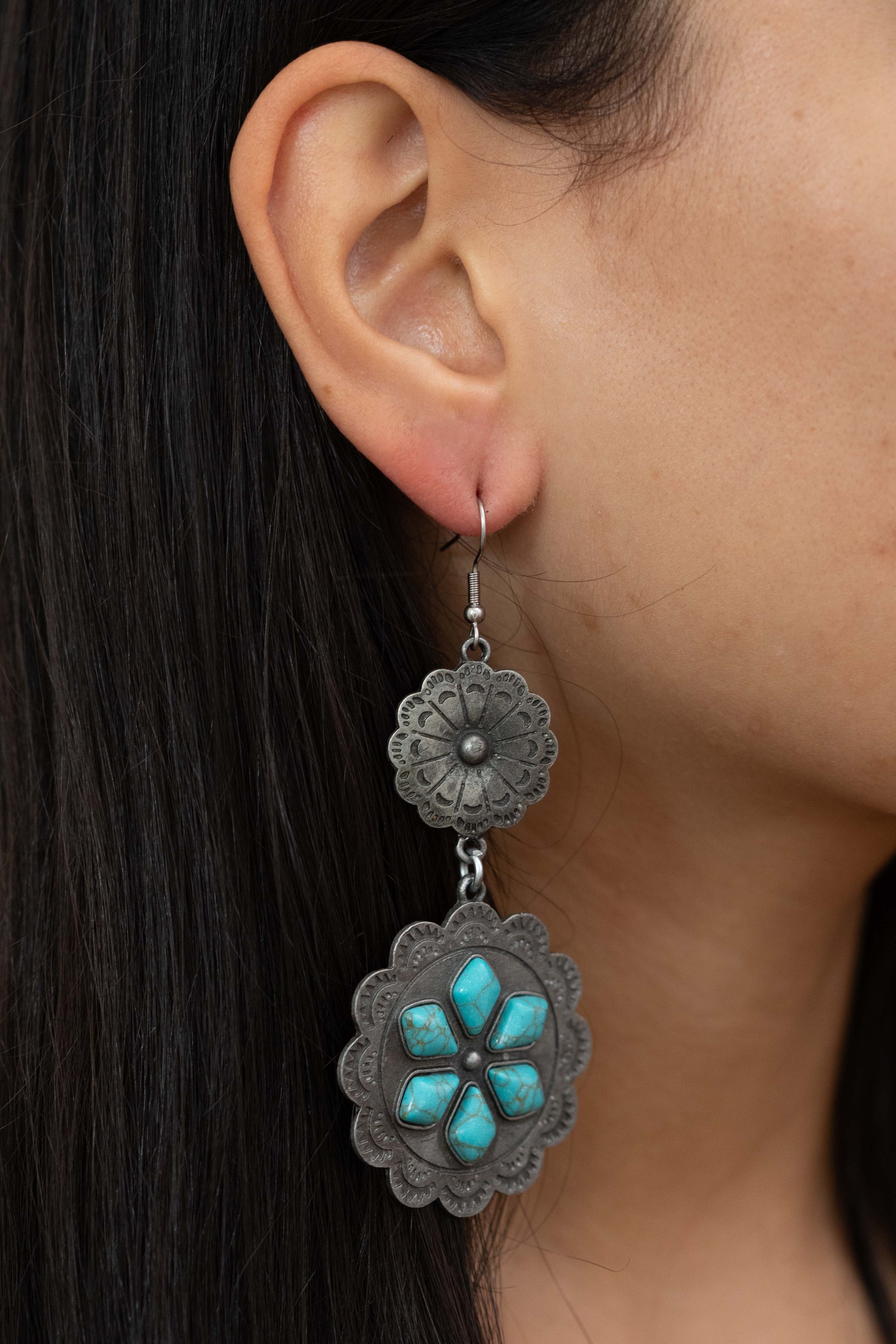 Floral plated Earrings