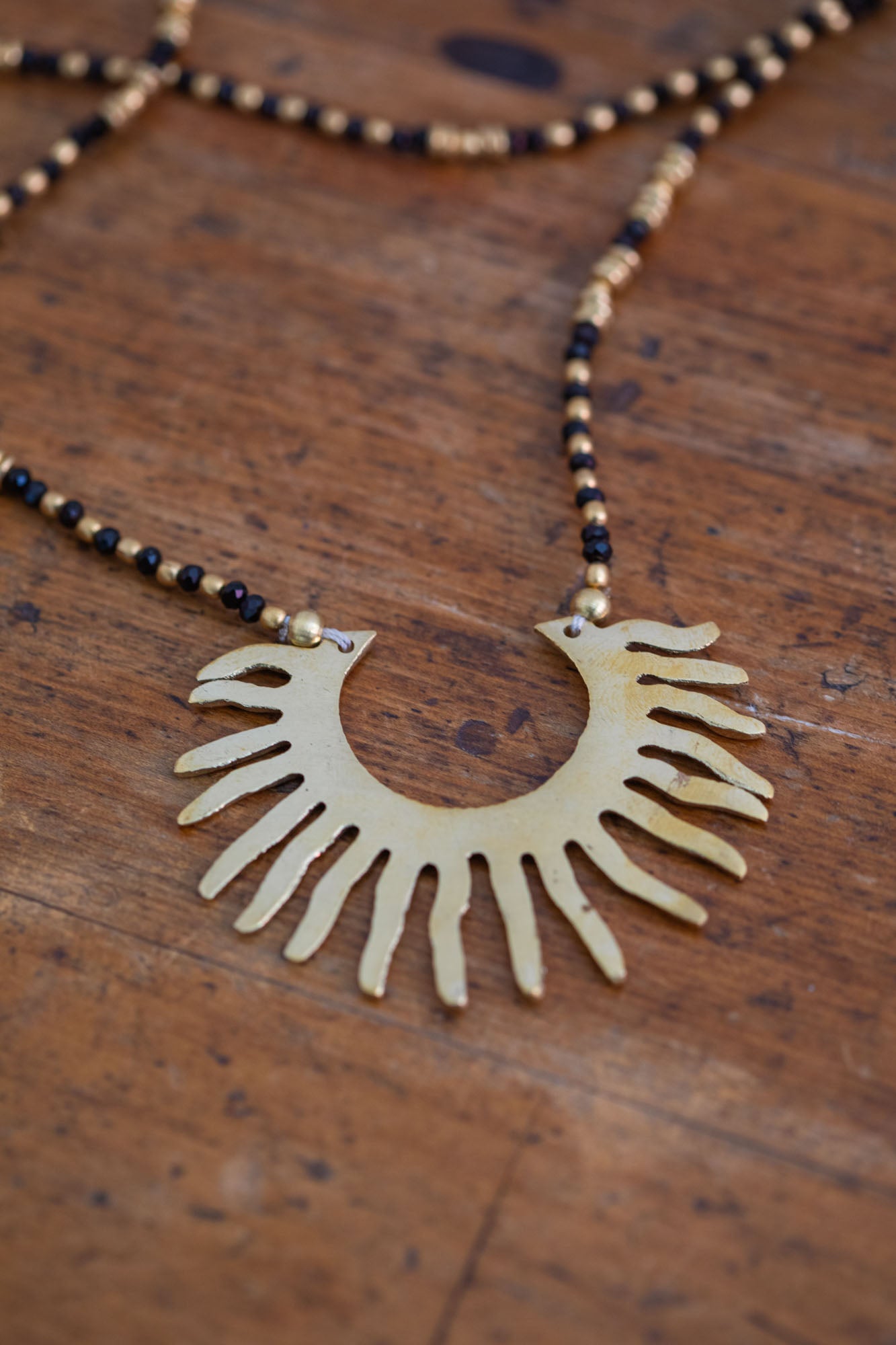 Long Sun Rays Necklace