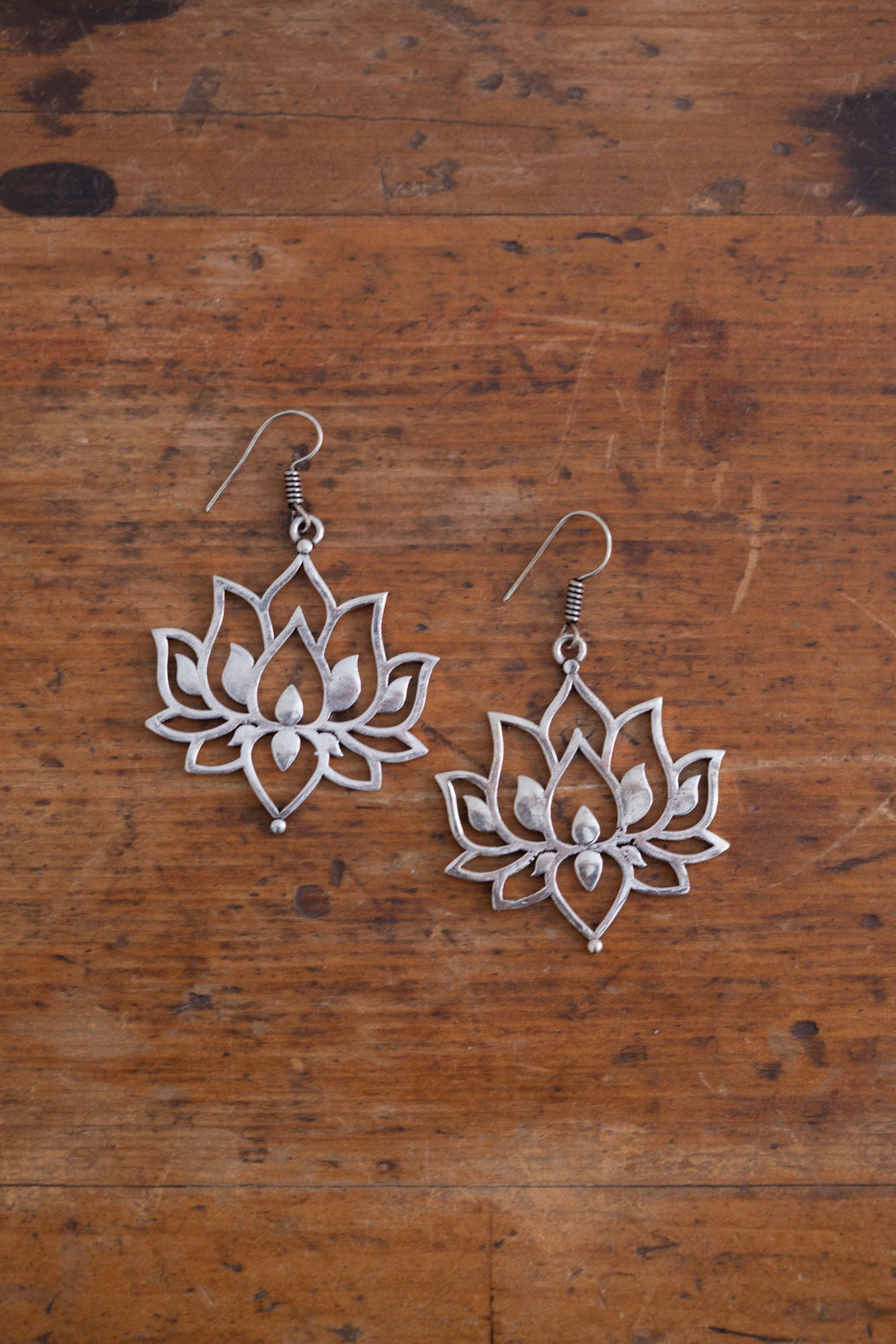 Lotus Carved Earring