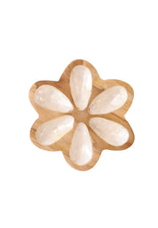 Wood Shell Flower Plate