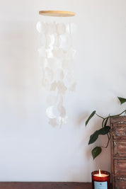White Celestial Capiz Shell Windchime