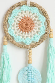 Turquoise Tassel Leaf Wall Hanging