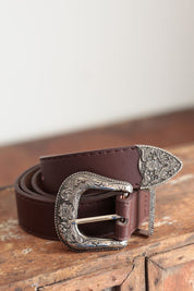 Dark Brown Boho Western Belt