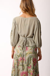 Rosewater Wrap Top
