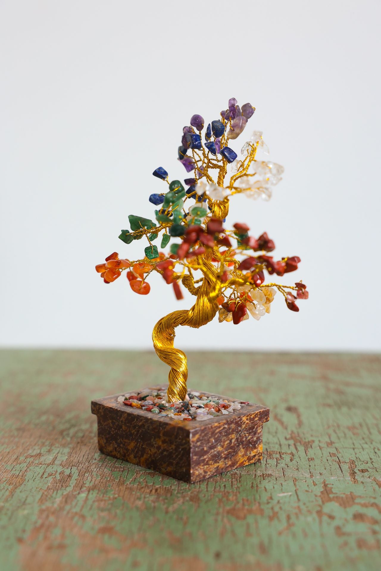 Chakra Gold Crystal Tree