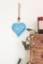Blue Hanging Heart