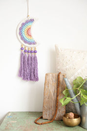 Pastel Moon Tassel Wall Hanging