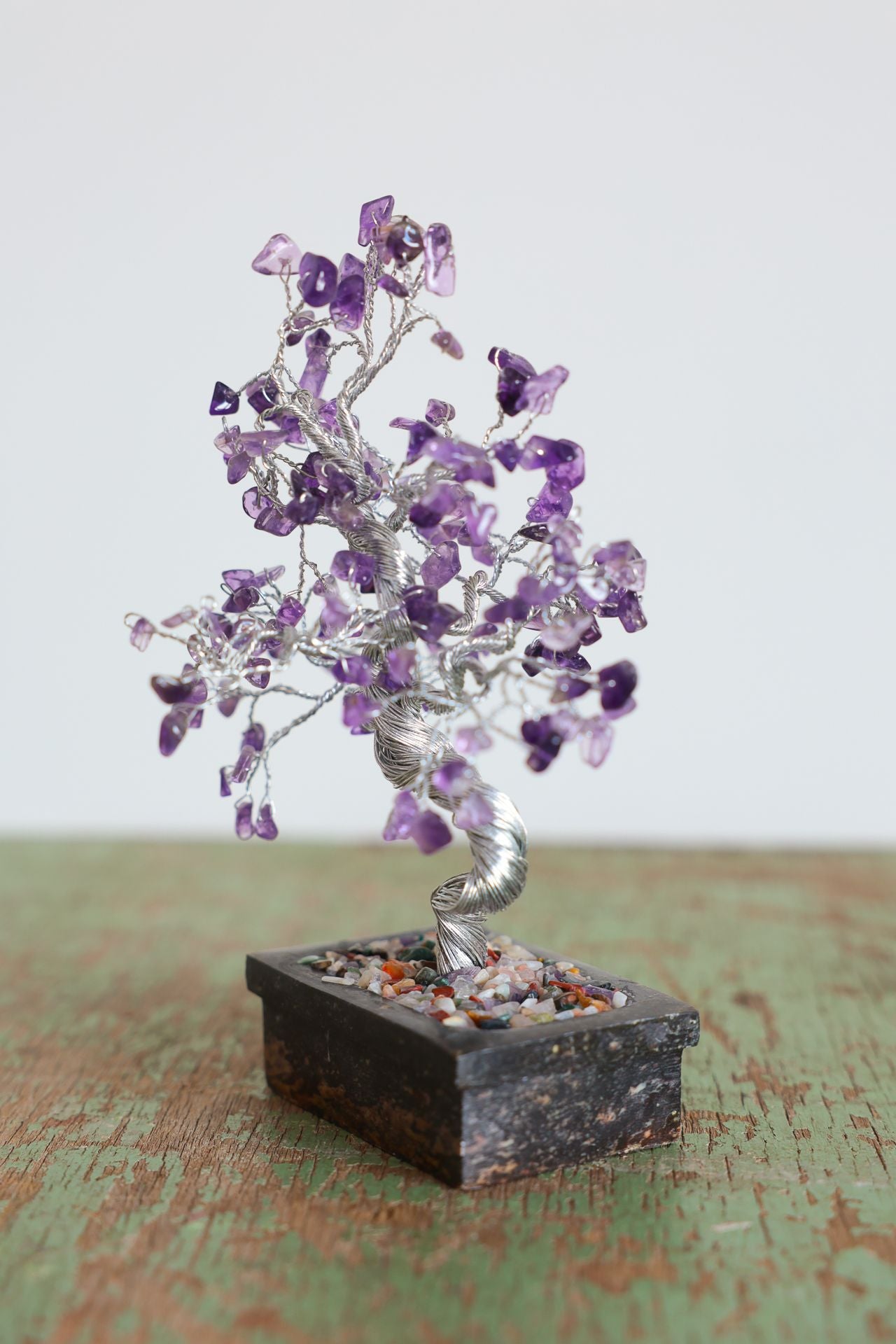 Amethyst Silver Crystal Tree