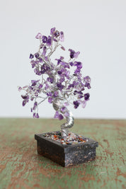 Amethyst Silver Crystal Tree