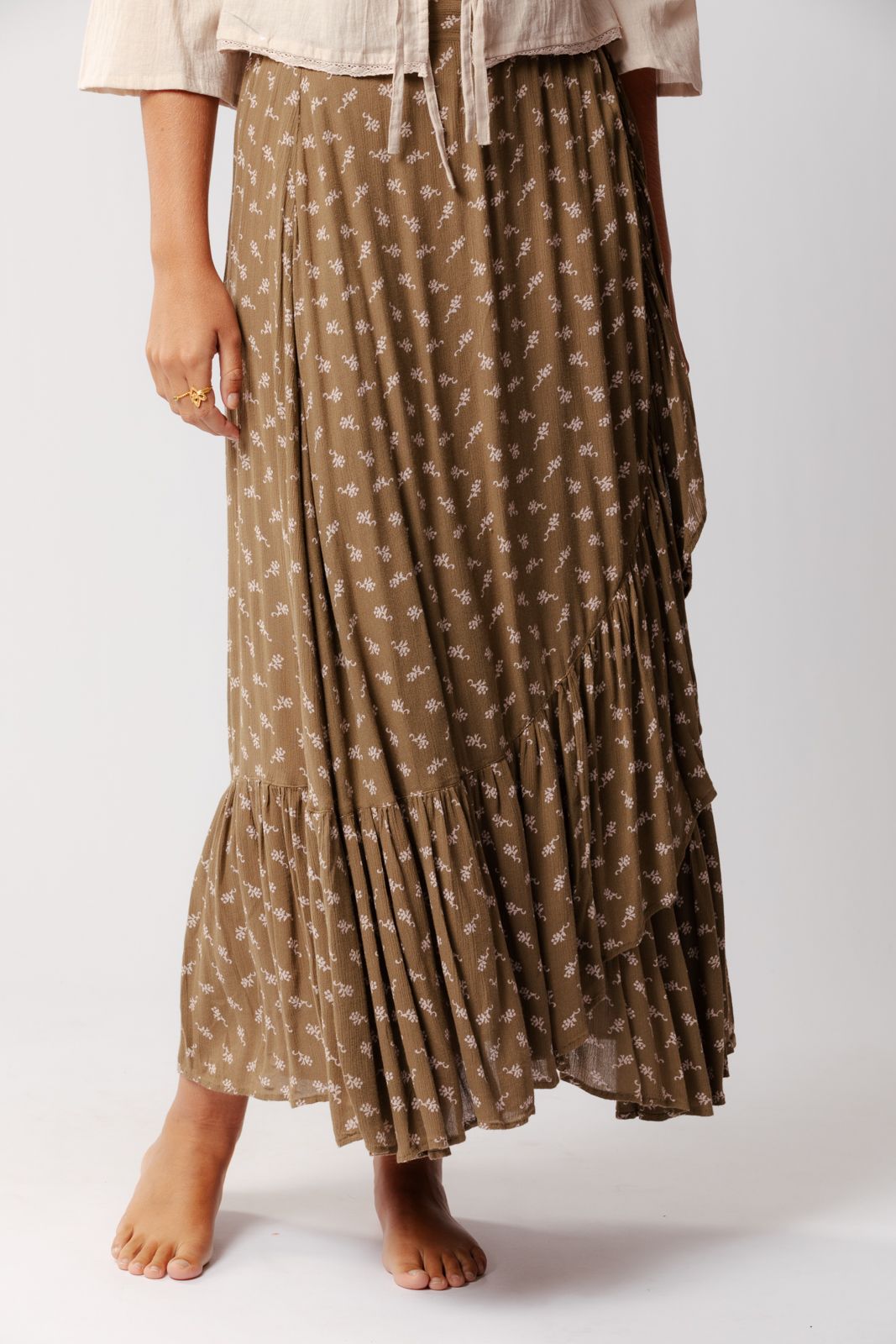 Ruffle Wrap Skirt