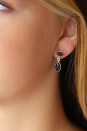 Double Labadorite Stud Drops