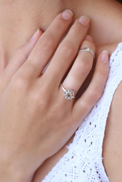 Citrine Flower Ring