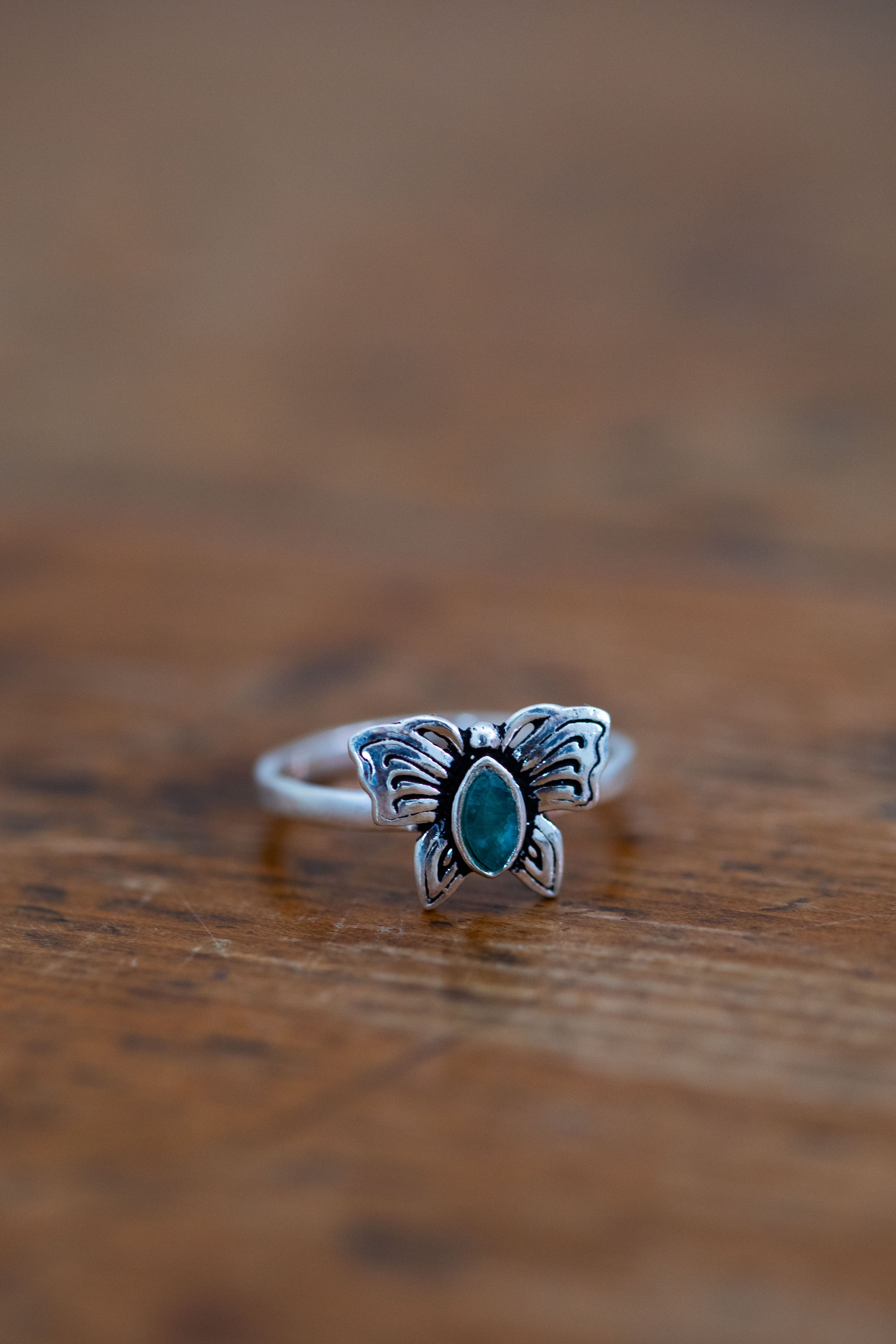 Lani Emerald Butterfly Ring