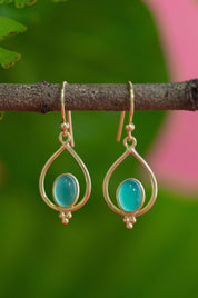 Cleo Green Onyx Earrings