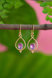 Cleo Amethyst Earrings