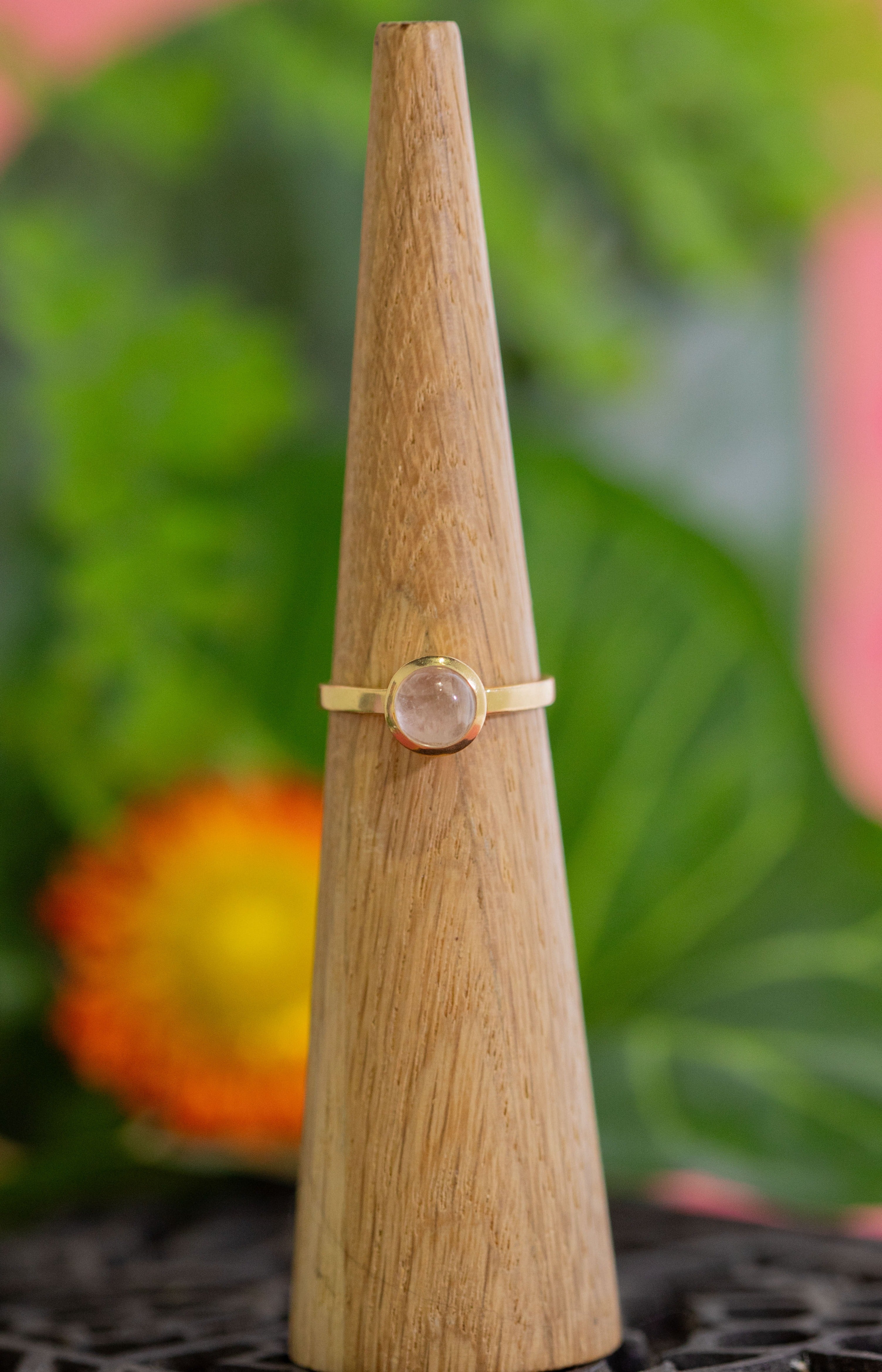 Rose Quartz Bally Ring