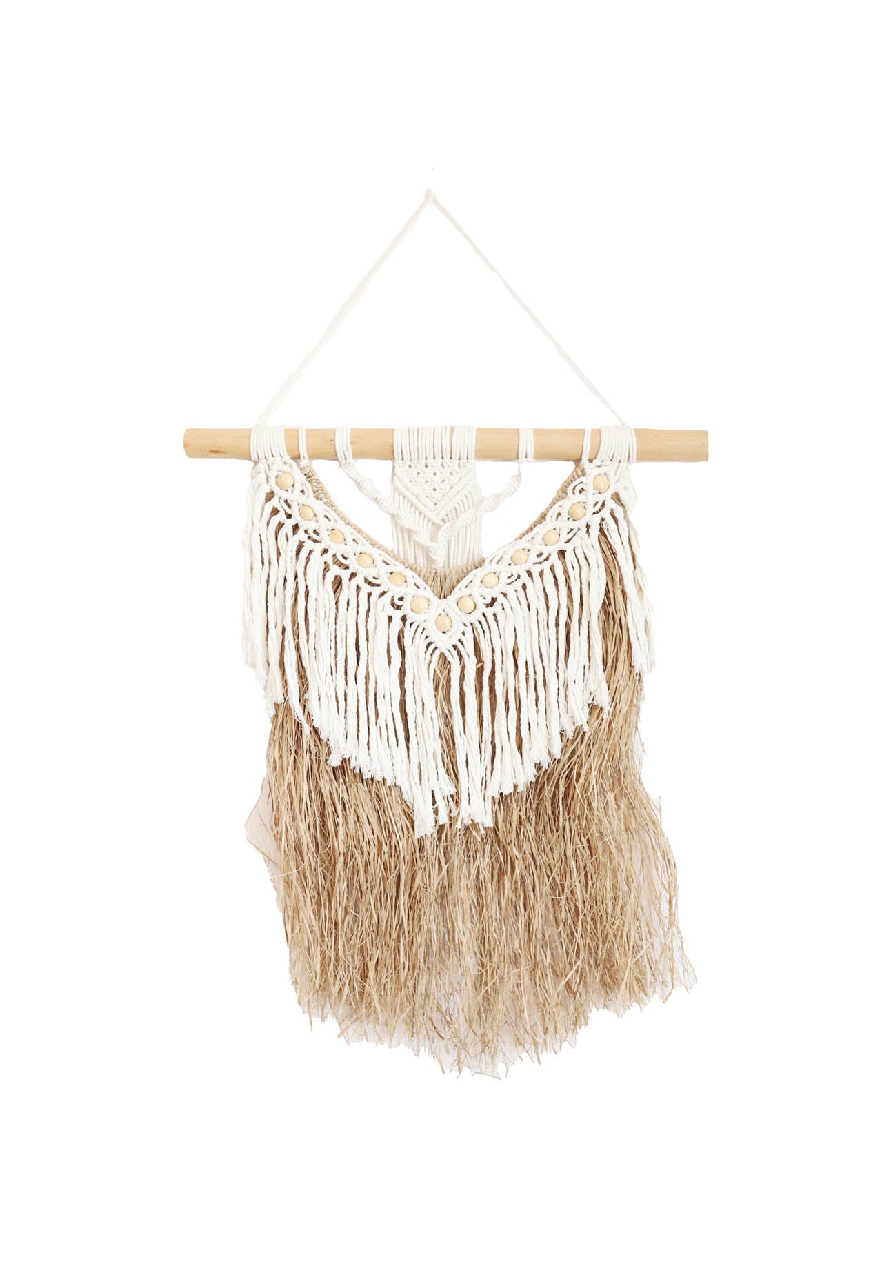 Straw andMacrame Wall Hanging