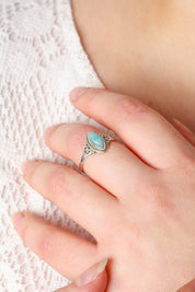 Amazonite Yasmin Marquise Ring