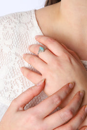 Amazonite Yasmin Marquise Ring