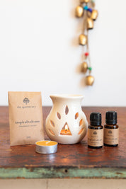 Tropical Volcano Ceramic Oil Burner Gift Set