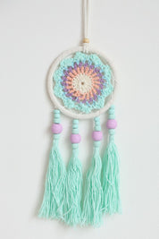 Aqua Tassel Macrame Wall Hanging