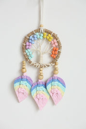 Tree of Life Pastel Leaf Wall Hanging