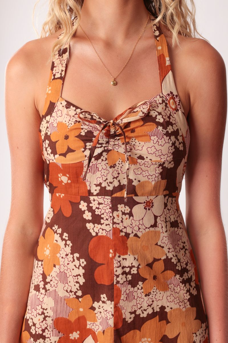Honeyflower Halter Dress