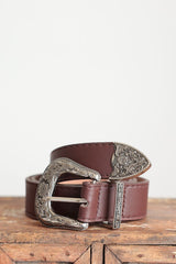 Dark Brown Boho Western Belt