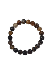 Banded Eye Agate Beaded Bracelet