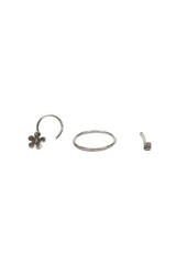 Flora Zirconia Nose Stud Pack