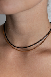 Black Leather Necklace