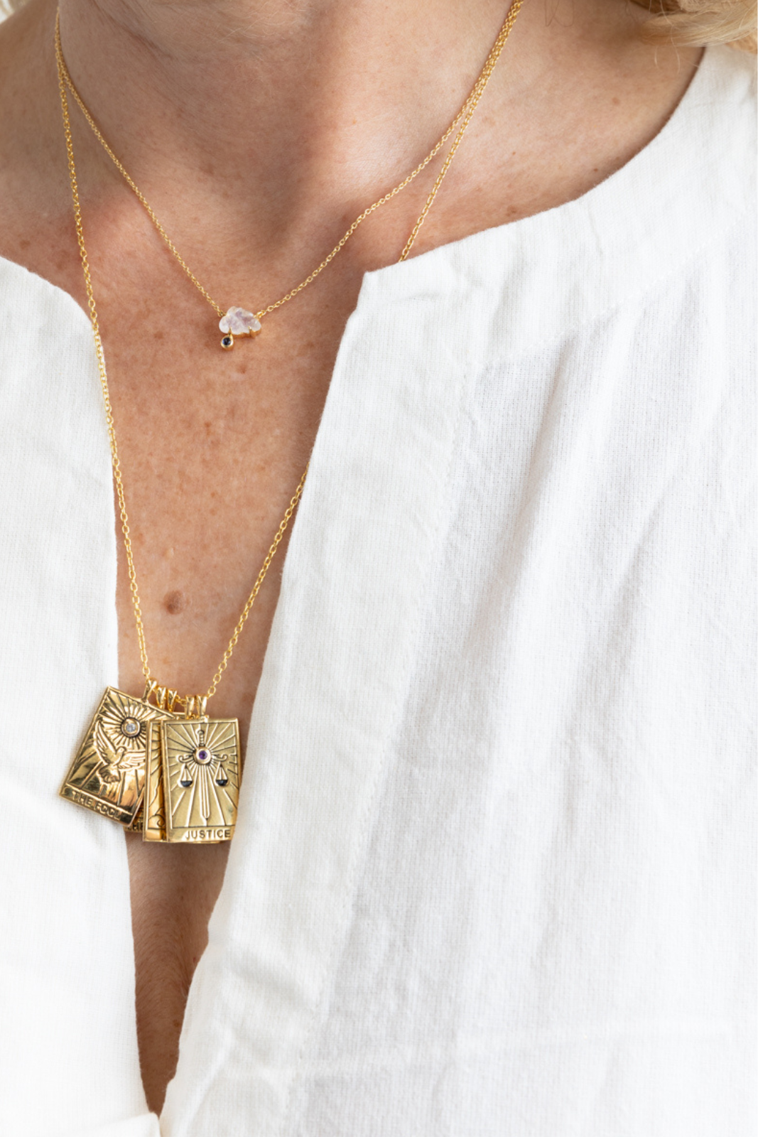 Gold Fortune Tarot Pendant