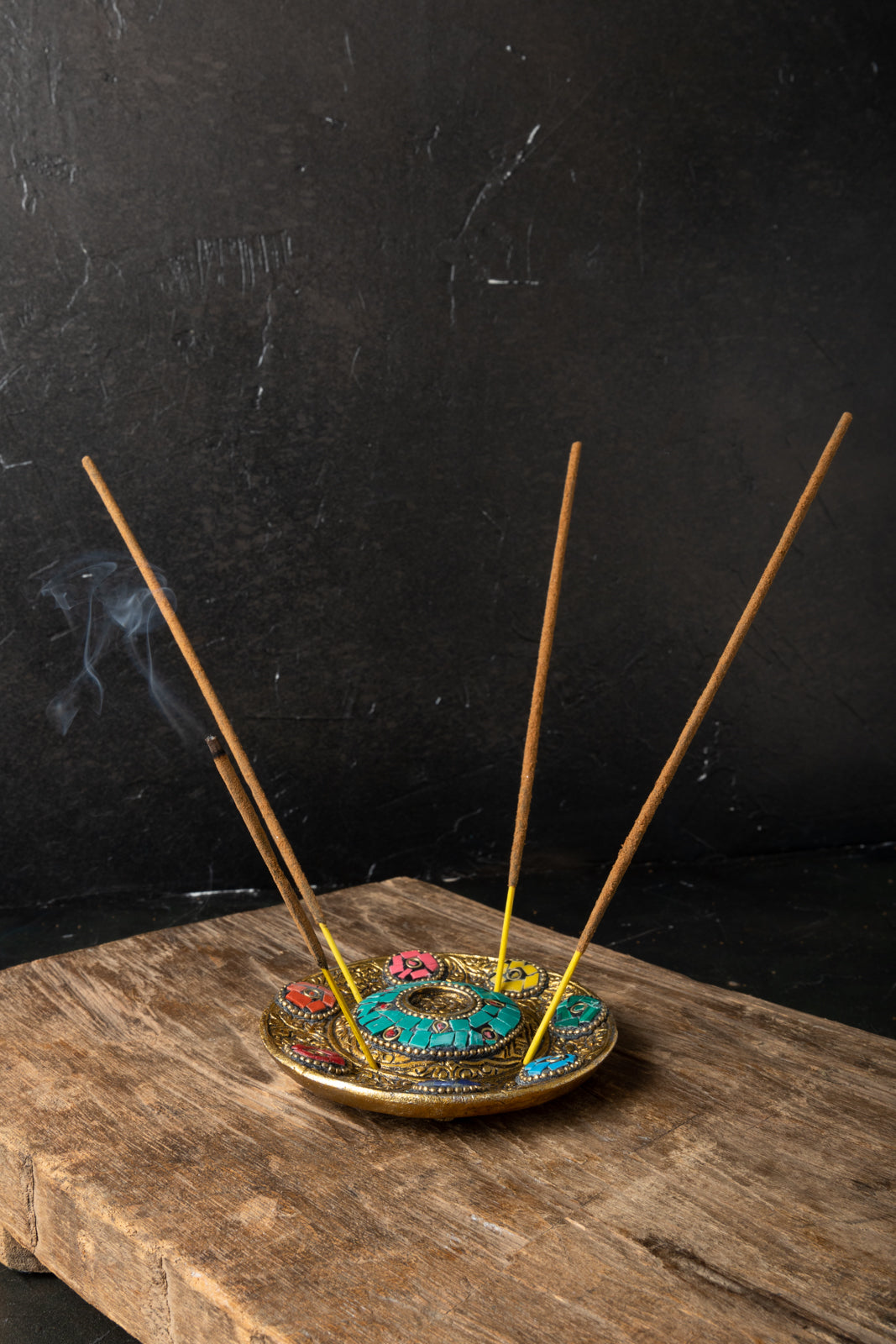 Round Multi Brass Incense Holder