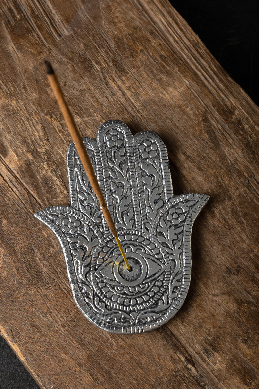 Hamsa Silver Incense Holder