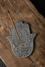 Hamsa Silver Incense Holder