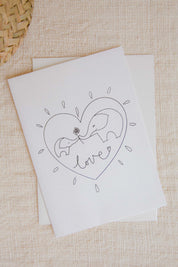 Love Elephant Greeting Card