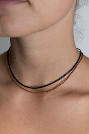 Tan Leather Necklace
