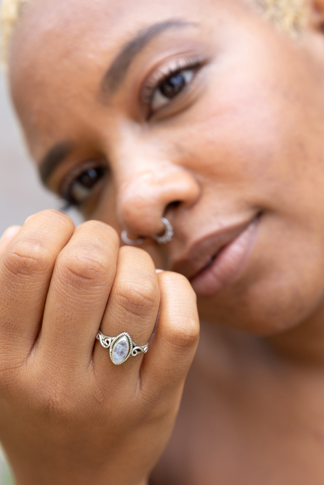 Rainbow Moonstone Cosi Ring