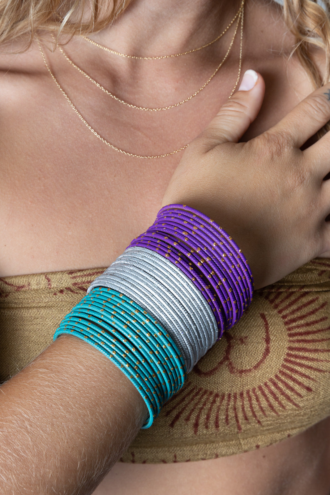 Coloured Metal Bangles